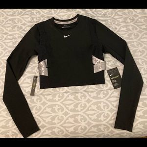 Nike running cropped long sleeved